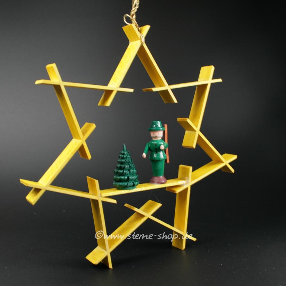 Artikel Bild: Flachstern gelb 11 cm mit Förster