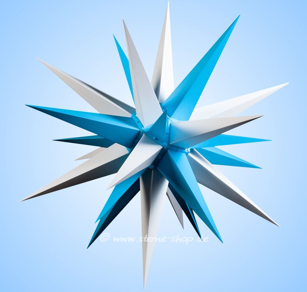 Artikel Bild: Außenstern 68 cm - weiß/blau - Herrnhuter Stern aus Kunststoff
