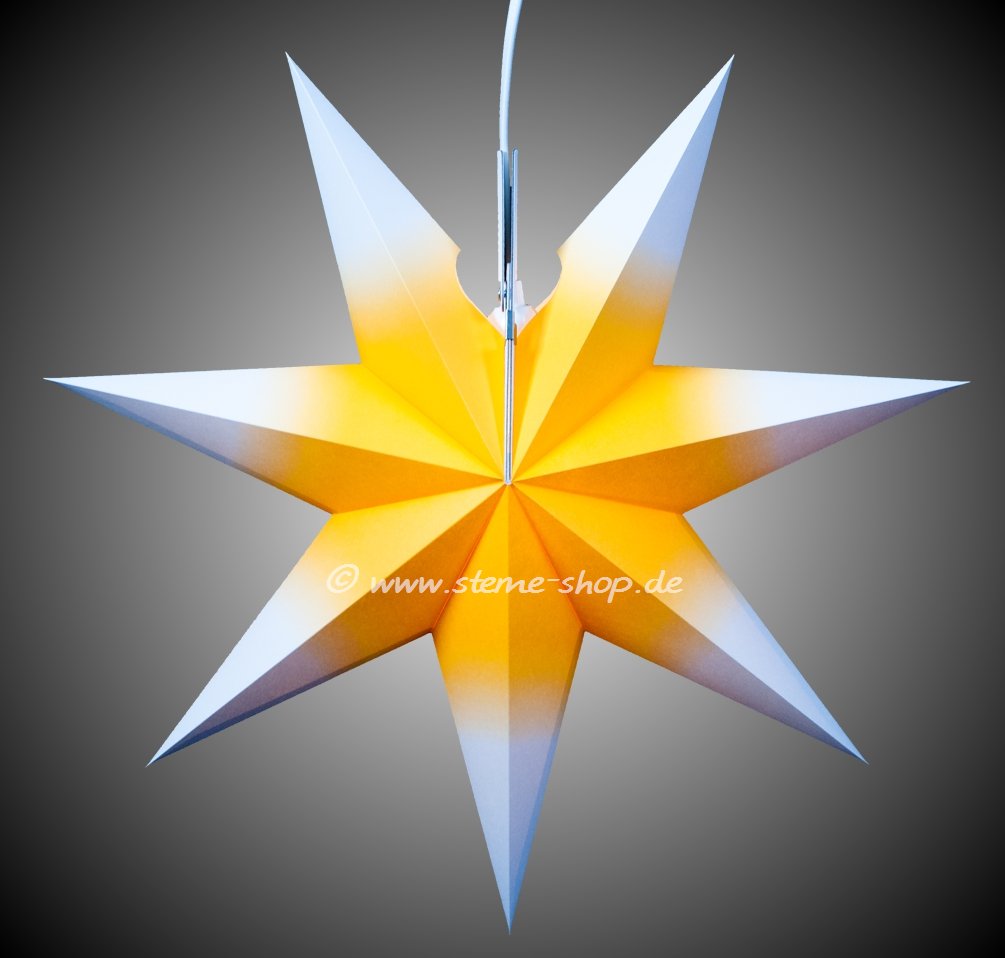 Artikel Bild: Erzgebirgischer Fensterstern gelb-weiß, klein - ohne Beleuchtung