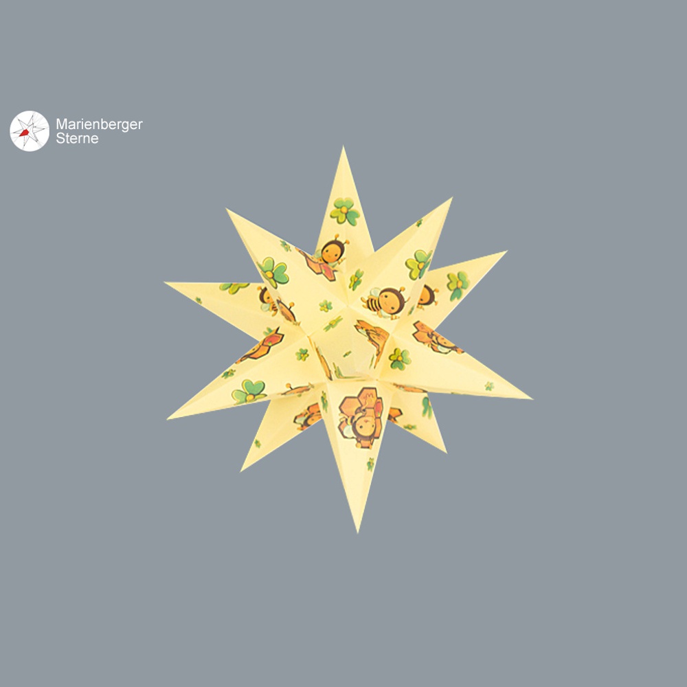 Artikel Bild: Motivstern gelb Biene 16 cm ohne Beleuchtung