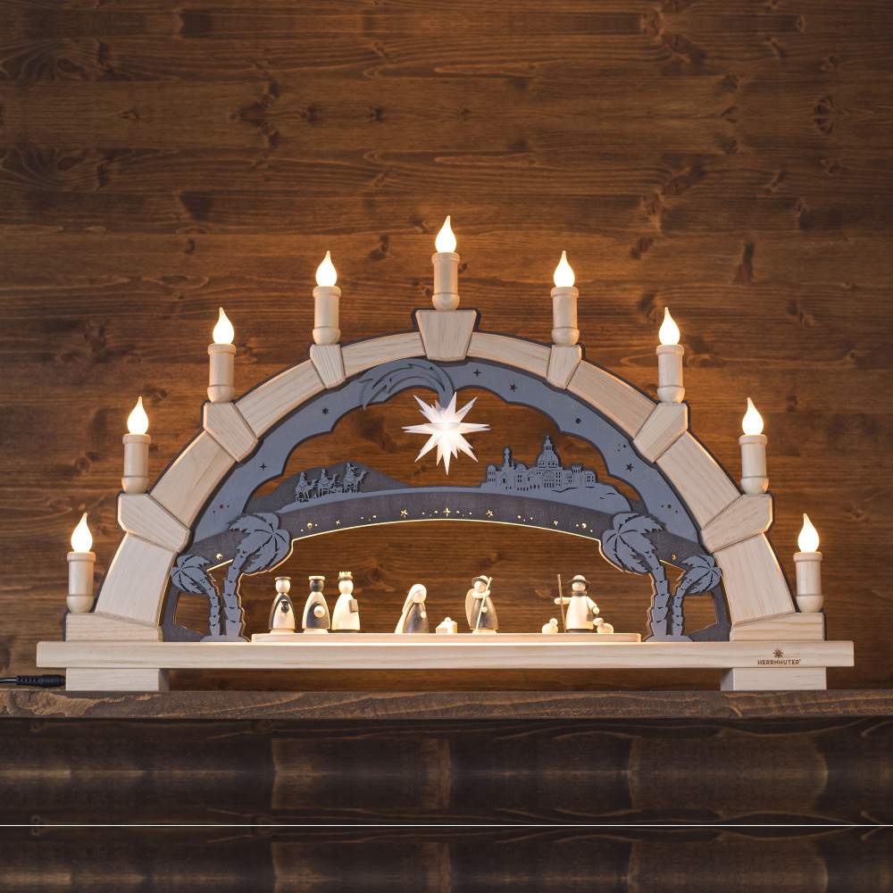 Artikel Bild: Lichterbogen 65 cm - mit Herrnhuter Miniaturstern - neues Design