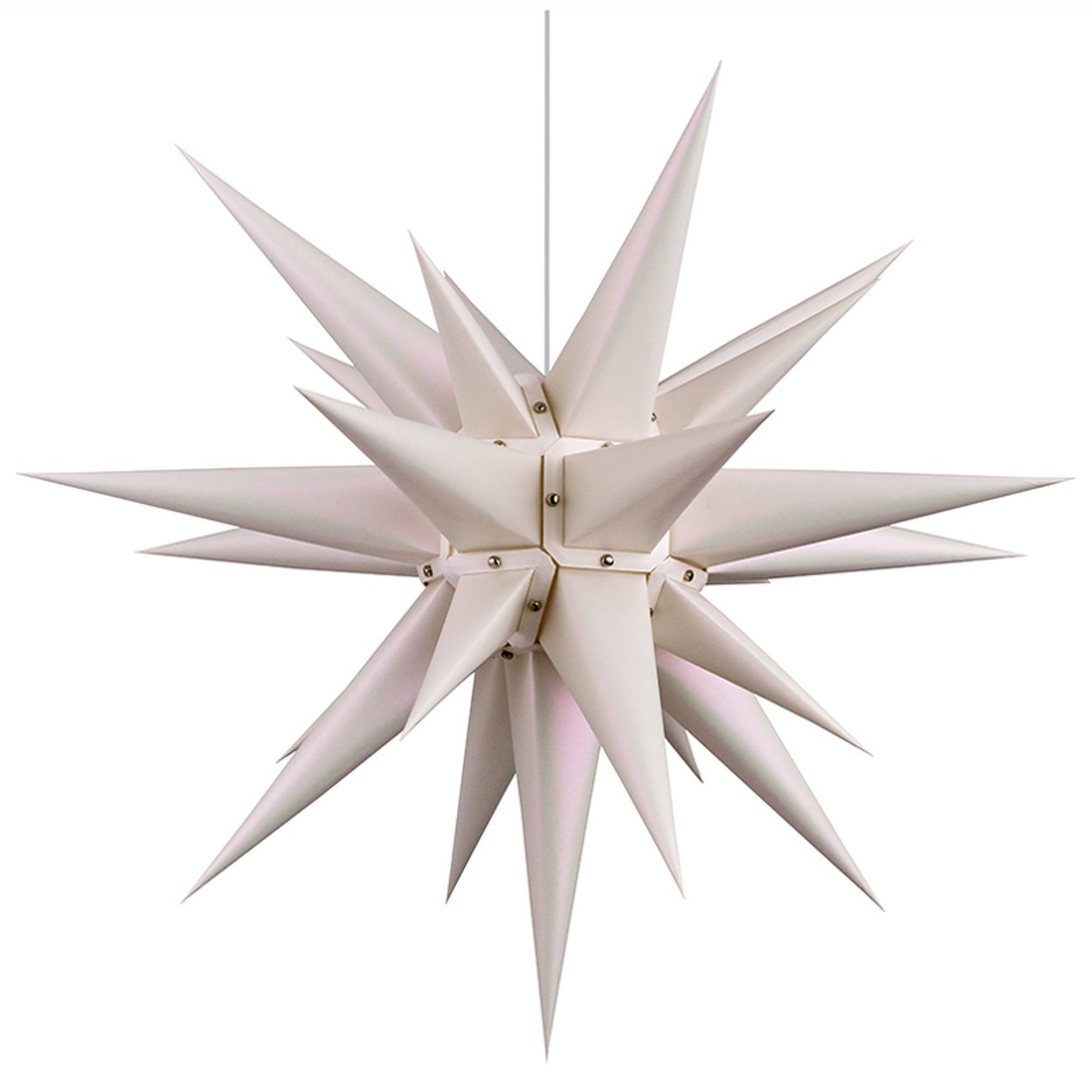 Artikel Bild: Herrnhuter Papierstern 60 cm - Perlmutt weiß inkl. Beleuchtung