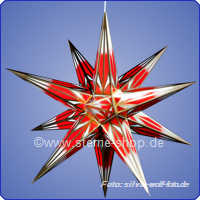 Artikel-Bild-Haßlauer Weihnachtsstern rot/weiß/gold für Innen 65 cm