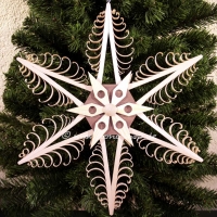 Artikel-Bild-Spanstern 32 cm natur mit Nussbaum