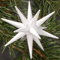 Artikel-Bild-Kleine Holzsterne, 6- teilig 7 cm weiß