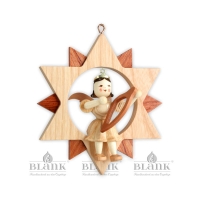 Artikel-Bild-Engel im Stern mit Leier - natur