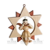 Artikel-Bild-Engel im Stern mit Mundharmonika - natur