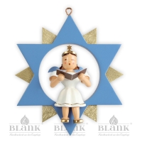 Artikel-Bild-Engel im Stern als Sänger - farbig