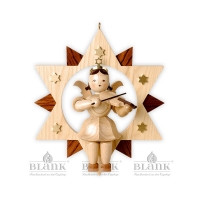 Artikel-Bild-großer Engel im Stern mit Violine - natur