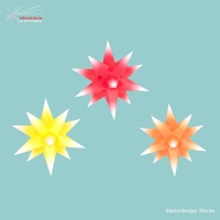 Artikel-Bild-3 vers. Ministerne rot/orange/gelb mit weissen Spitzen 16 cm mit Netzteil