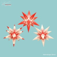 Artikel-Bild-3 vers. Ministerne rot/weiß mit Dekor Schneeflocken 16 cm mit Netzteil