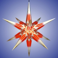 Artikel-Bild-Haßlauer Weihnachtsstern weiß/rot mit gold - für Außen 75 cm