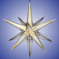 Artikel-Bild-Haßlauer Weihnachtsstern weiß mit gold - für Außen 75 cm