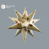 Artikel-Bild-Motivstern creme mit Fuchs und Elster 16 cm ohne Beleuchtung