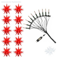 Artikel-Bild-LED Sternenkette - rot - 10er Kette Herrnhuter Sterne