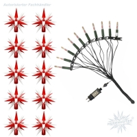 Artikel-Bild-LED Sternenkette - weiß/rot - 10er Kette Herrnhuter Sterne
