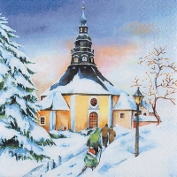 Artikel-Bild-Lunchserviette - Sonnenuntergang in Seiffen