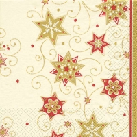 Artikel-Bild-Lunchserviette - wirbelnde Sterne - gold