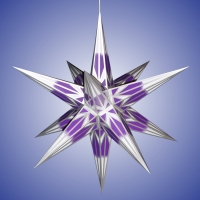 Artikel-Bild-Haßlauer Weihnachtsstern lila/weiß/silber für Innen 65 cm