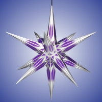 Artikel-Bild-Haßlauer Weihnachtsstern lila/weiß - silber - für Außen 75 cm