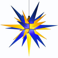 Artikel-Bild-Außenstern 68 cm - blau/gelb - Edition Oberlausitz Herrnhuter Stern aus Kunststoff