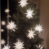 Artikel-Bild-Weihnachtsbaum 120 cm mit weißer Herrnhuter Sternenkette 