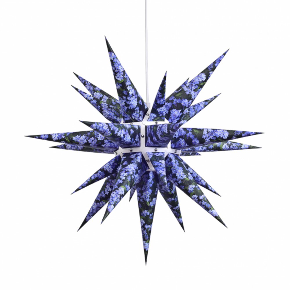 Herrnhuter Papierstern 60 cm - Vergissmeinnicht inkl. Beleuchtung - 627 - 269 - 0 - 1