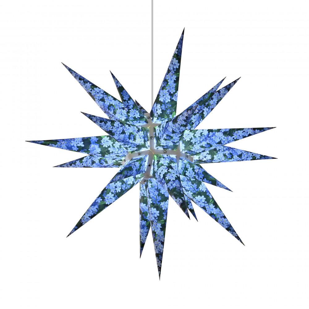 Herrnhuter Papierstern 60 cm - Vergissmeinnicht inkl. Beleuchtung - 627 - 269 - 0 - 1